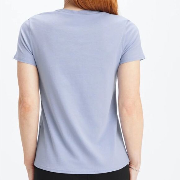Fabletics 100% Cotton Jersey Tee Wedgewood Color‎ S NWT and in packaging - Picture 2 of 6